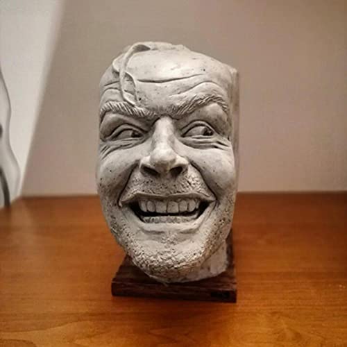 Beeldhouwkunst van The Shining Bookend Library Hier is Johnny Sculpture Resin Desktop Ornament Boekenkast Shelf Sitter 5