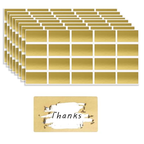 Scratch Stickers, Scratch Free DIY Scratchless Stickers, 160 stuks, 42 x 23 mm, Scratch Stickers, Gold Ticket, Game DIY Travel Voucher, Cadeaus, Goud