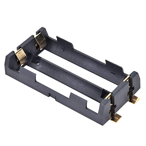 2 st Batterijhouder 3.7V 2 sectie Hoge Temperatuur Weerstand Zwarte Batterij Container Case Batterij Opbergbox voor SMD DIY Oplaadadapter