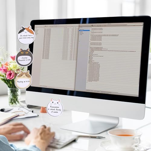 Leuke katten Zelfklevende Notes, Cartoon Cat Zelfklevende Notes Dieren Zelfklevende Notes 150 Sheets Kleine dieren Sticky Notes voor kinderen Studenten 5