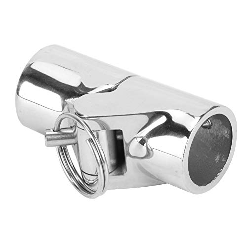 Marine Vouw Swivel Koppelen Tube Pipe Connector, Silver Roestvrij stalen boot pijp Connector voor het vouwen van zon Canopies Vlag Pool(25mm)