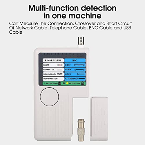 Netwerktester, RJ11 RJ45 Meter USB BNC 4 in 1 Draagbare LAN netwerkkabeltester afstandsbediening regeltester voor UTP STP Kabeltracker 5