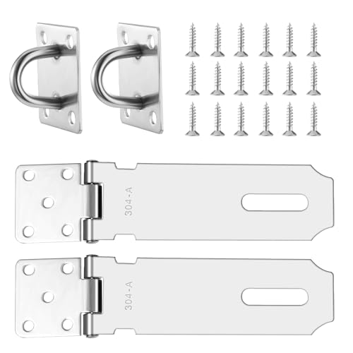 2 Stuks Deursloten Latch Lock, 15cm 304 Roestvrij stalen veiligheidspak slot Latch Latch met schroefjes voor de deur Vensterkast Huisdierkooi Toolbox Barn Fence