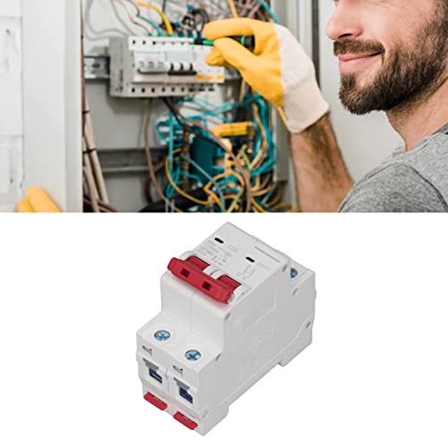DC Circuit Breaker, DC Disconnect Switch DZ47-63Z-2P 500V 25A voor fotovoltaïsche systemen, thermische magnetische activering, 35mm Din Rail Mounting, PV Disconnect Switch 5