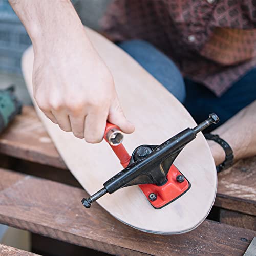 12mm(0.47") Skateboard Riser Pads, 4 Pack Plastic Longboard Riser Pads Hoek Wedge Shock Pads voor Skateboard Truck, Zwart 5