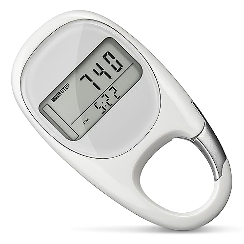 3D Pedometer met clip, pedometer voor wandelen, groot scherm, nauwkeurige pedometer, calorieverbruik, voor hardlopen, sport, voor senioren, kinderen, mannen