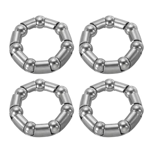 Kogellagers voor Fiets Crank 3/8 Inch x 7 Ballen, 4 stuks Stainless Steel Fietslagers, Onderdelen, Centrale As Accessoires, Een stuk, Zilver