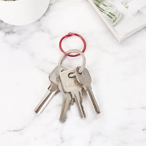 1 inch Loose Leaf Binder Rings, 50Stuks Binder Ring boek ringen metalen sleutelhangers voor Paper Index kaart Flash kaart boek DIY Scrapbook Notebook foto Album Office, blauw 5