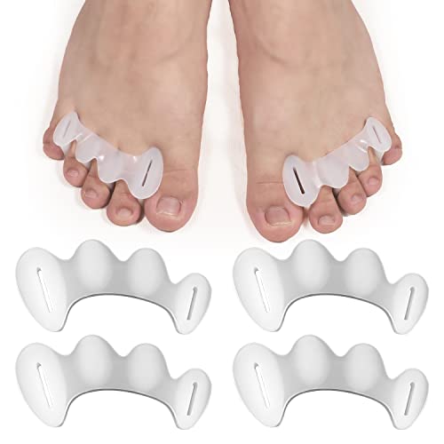 2 Paar verstelbare Toe Spacers, Siliconen Toe Spacers Toe Pullers Toe Spacer voor Hammer Toes Scheiders voor Vrouwen Mannen (Maat M)