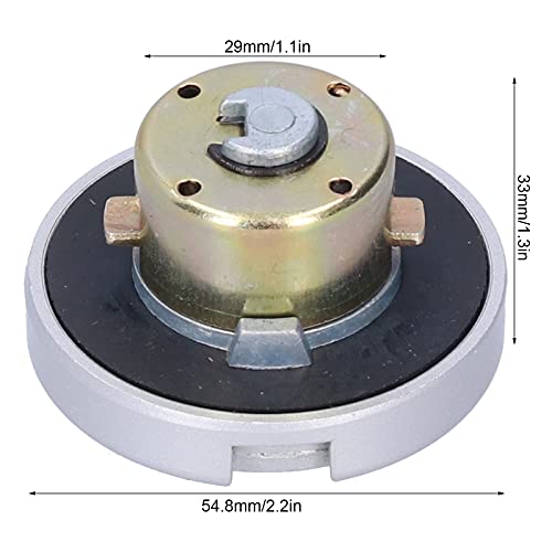 Gas Tank Lock Cap met sleutels roestvrij stalen delen Universele roestvrij stalen brandstof deurhoes voor motorscooter (zilver)