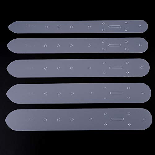 5Stuks Belt Gaten Template Acryl Template Lederen Karft Belt Punching Template DIY Set, 25/30/35/38/40mm