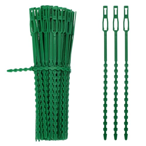 Vines Attachment, 100 st Plastic gebonden gesp haken Tuinieren Grapes Ondersteuning Stripping Clips Vaste plant houder voor het beveiligen van druiven bloemen Groenten, Groen
