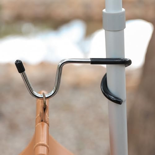 Camping Lantaarn Hook, Outdoor Camping Hanger, S Shape Anti Slip Light Hook, Roestvrij staal Rubber Multifunctionele Tent Lamp Hanger voor Outdoor Post 5