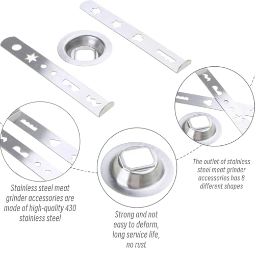 2 Piece Pastry Sprayer Attachment Pastry Attachment Accessoires Keukenhulp 8 Vormen Roestvrij staal Mondstuk Cookie Accessoires voor MUM4/MUM5 3