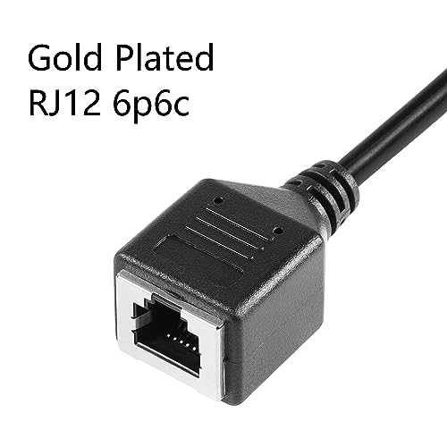 RJ12 telefoon uitbreiding Kabel 6P6C Plug naar bustelefoon Kabel vaste telefoonkabel met schakelschakelaar (1,5m) 4
