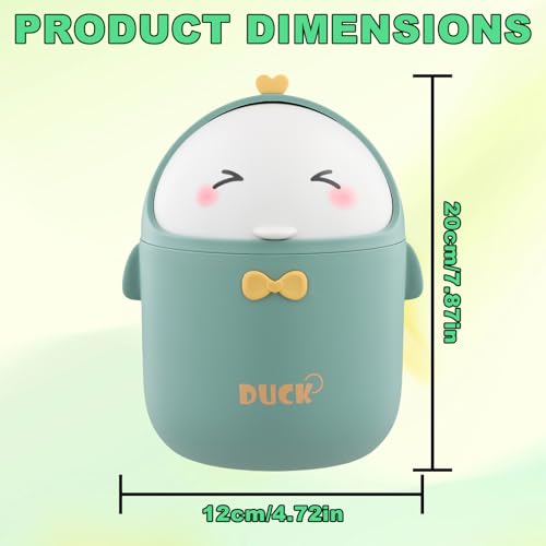 Mini Bureau prullenbak met Lid, Kleine badkamer Tafel prullenbak, Portable Cute Cartoon Style Prullenbak, Kinderen Kantoor prullenbak, Plastic Make-up Prullenbak