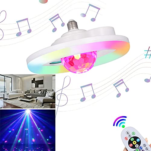 LED Music Light, LED Muzieklicht met Dual Speaker, 36W 50/60HZ RGB + Wit licht draadloos, Dicht bij Plafond lichtbevestigingen 4
