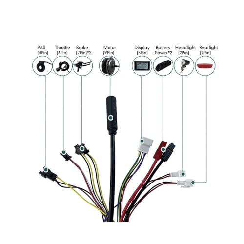 Elektrische fiets controller, Rubber Aluminium 36V 48V Brushless Motor Controller voor 22A 500W Motor 4