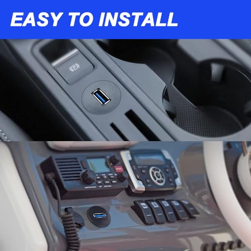 Kleine USB 3.0 AUX Flush Mount Kabel voor auto, USB3.0 Man tot vrouw, Panel Mount Extension Kabel voor auto, boot of motor (3FT/1m) 5