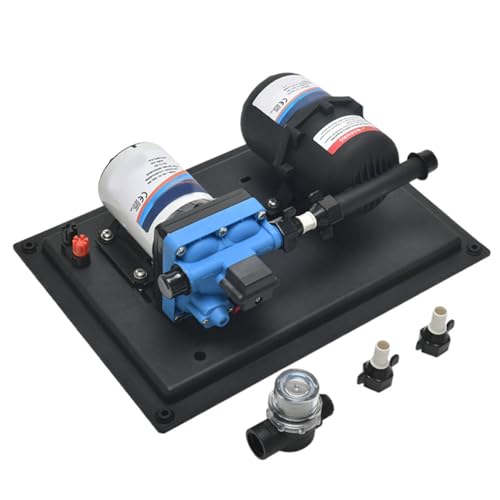 DC 24V RV Waterpomp, 3 GPM, 55 PSI, Silent on Demand RV Water Diafragm Pomp met druktank, Zoetwater Boom voor bootaanhanger, RV, Keuken (12V)