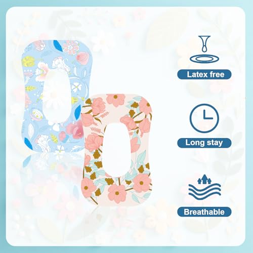 25 st. Zelfklevende patches voor Dexcom G6, waterdichte CGM Sensorhoesjes Tape Overpatches Ademende Sweatproof Sensor Protection Stickers (5 Flower Styles) 4