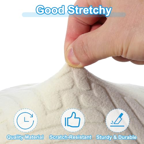 Krukhoes Ronde Elastische Bar Krukhoes Wasbare Kruk Kussen Hoes Stretch Bar Stoel Hoes voor 11-14 Inch Stoelen, Beige 5