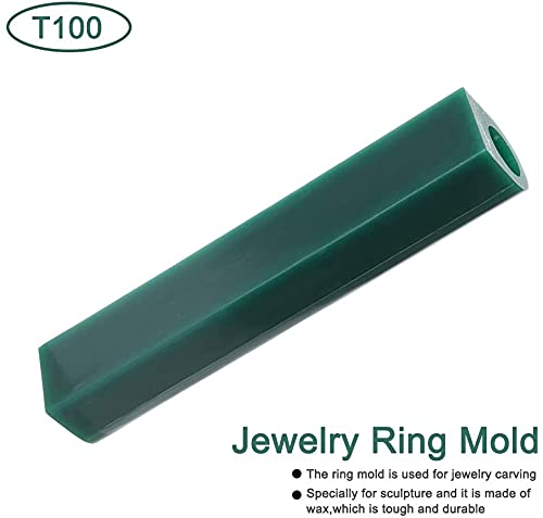 Sieraden Ring Tool Groen Carving Wax Tube, Solid Carving Wax Tube Rond Was Buis met gecentreerde gat, Carving Wax Ring Tube voor het maken van ringen Carving Was Casting Large Flat