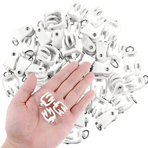Zee 40PCS Plastic Gordijn Runners Sliding Glider, Gordijn Track Rollers, voor Windows Douche Plafond Gordijn Rail 5
