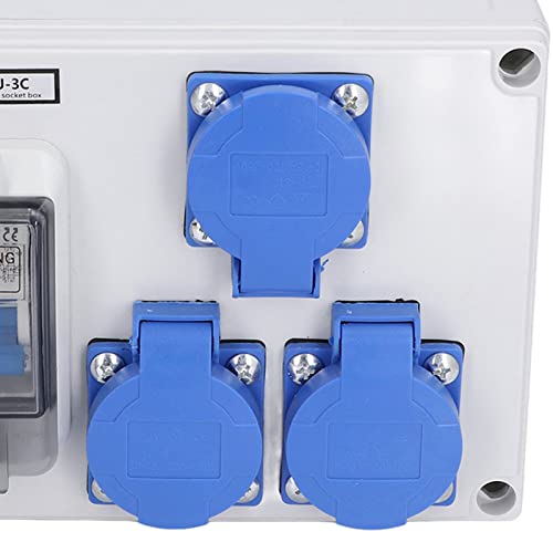 Wall Socket Dubbele Duitse Socket met RCD voor binnen en buiten gebruik 4