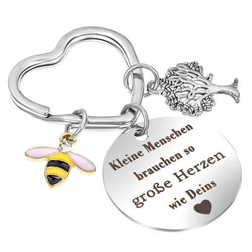 Afscheid gift opvoeder, dank u sleutelhanger, leraar geschenk roestvrij staal sleutelhanger leraar geschenk voor leraren, afscheid geschenk opvoeder