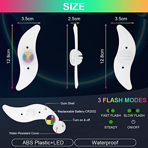 Fiets Gesproken verlichting, 4 stuks Band Flash Lamp, LED knipperen Neon Wheel Lights Cycle Lights Waterdicht 3 Flitsende Modi Fiets Accessoires voor volwassenen en kinderen