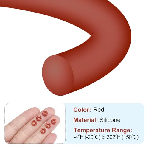 O-Ring Siliconen 7mm OD 3mm ID 2mm breed, 100st Metrische Seal, Vmq, Hydraulische Compressor Valve Reparatie Vervanging Rood 3