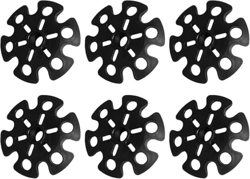 Pack van 6 Skipolen, Plastic Sneeuwtekens voor wandelstokken, Zwarte Skipole tekens, Duurzame Vervanging voor Skipolen, Draag-Resistant voor Wandelpolen, Trekking Polen