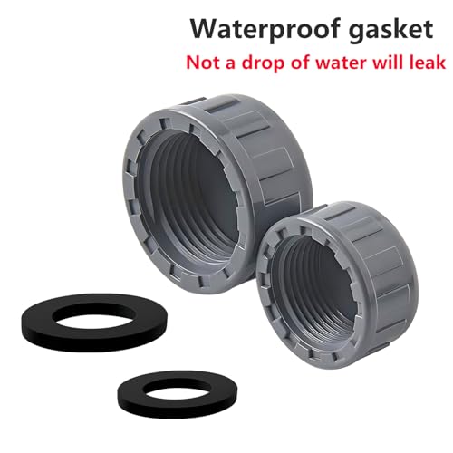 2 st Outer End Caps, 50mm Vrouw, Pijpstopper, Drain Pipe End Cap, met Seal, Grey 5