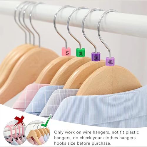 Zee 450 stuks kleding maat etiketten voor draadhangers XXS - 4XL kleur codering hanger maten Tags 4