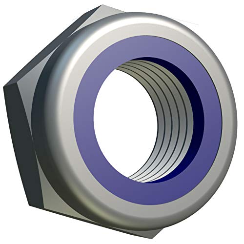 M22 Zink Vergulde Legering Staal (5 st) Zelfvergrendelen Nut Nylon Lock Nut Lock Nut Slip Nylon Hex Nut (22mm Ø)