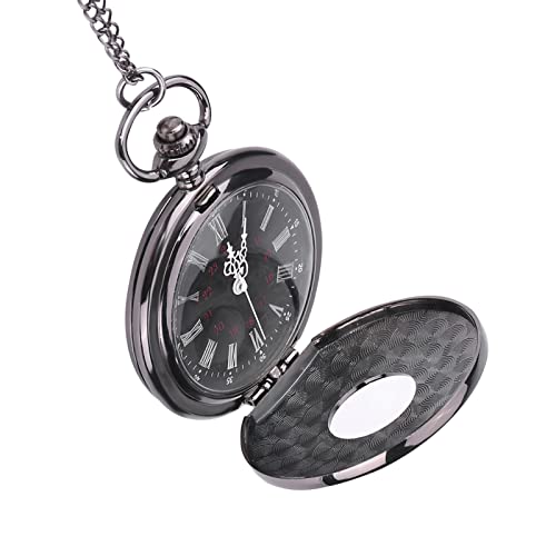 Vintage Steel Quartz Pocket Horloge, Classic Quartz Analog Legering Pocket Horloge hanger met ketting, Classic Fob Pocket Horloge, ketting hanger Pocket Horloge