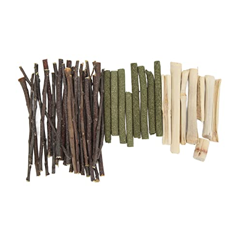 Molars Holz Hamstertak Grass Stick Sweet Bamboo Gemengde Chew Stick voor Meerschweinchen Kaninchen(200g)