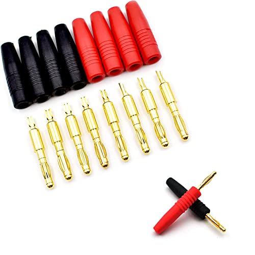 Verpakking van 10 4 mm Banana Plug Speaker Plug Gold Plated Solder Type voor Multimeter meting Leads Speaker Kabel RC-Lipo Charger Adapter 3