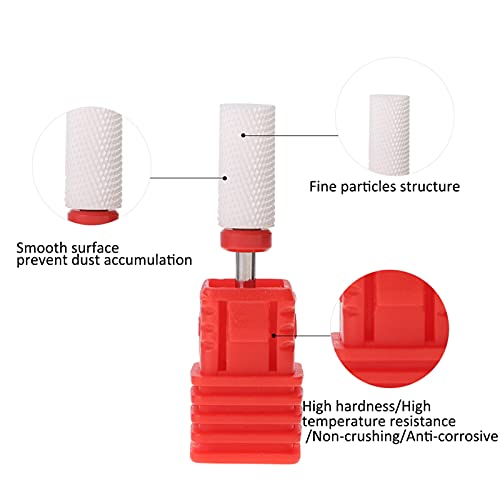 Keramische Nagel Malen Tips, Keramische Malensnijder met Display Base, Nagelsnijder voor Manicure en Pedicure (Rode) (Horn Head F) 4