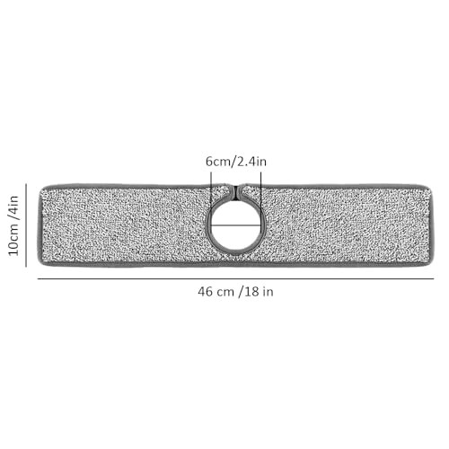 2 stuks Faucet Absorberende Mat, Countertop Splash Pad Wrap Faucet Sterke Absorberende Mat Roze Faucet Wraping Mat voor RV Bar Keuken Countertop Badkamer (Grey)