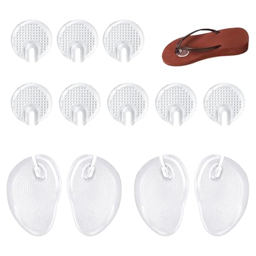 6 paar Siliconen teen sandalen, teen beschermers zachte anti-Wear Flip Flop Gel kussens pad Duidelijke Flip Flops Beschermers Front Kussen van String Sandalen geschikt voor mannen en vrouwen