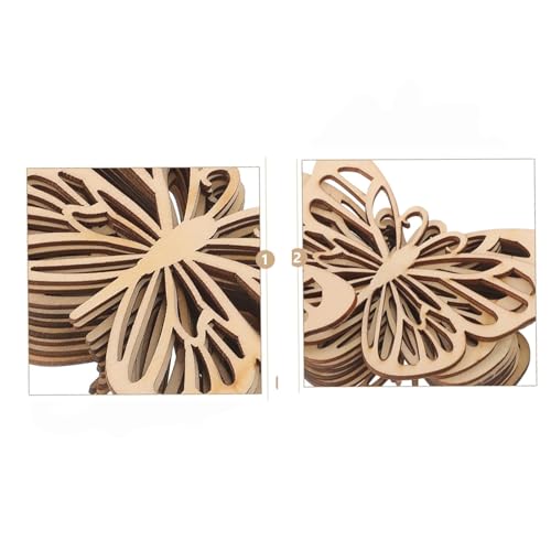 200PCS Vlinders Onafgewerkt Houten Uitsnijdsels Hout, Stukken Hout Versieringen Ambachten, DIY ambachten, Onafgewerkt Houten Vlinders Ambachten, Houten Ornamenten