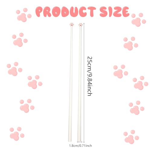 2 Paar Kat Paw eetstokjes, Herbruikbare Non-Slip Plastic Cute Cat Claw eetstokjes Keuken Supplies voor Kat Lovers Meisjes Kinderen leuke cadeaus