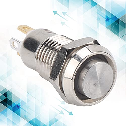Drukknopschakelaar, Drukknopschakelaar, 8mm Metal Momentary Pushknop Switch voor Auto Rv Truck Boat 3V, Auto Drukknop Schakelen (vegetable) 3