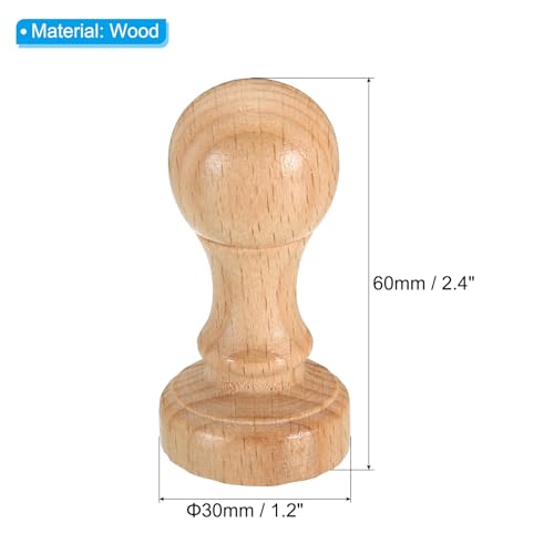 30mm Stamp Hout Ronde Handvat, 5 Pack Houten Knoppen Stamp Mounts Tray Pulls voor postzegel maken DIY Crafting Scrapbooking, Bruin