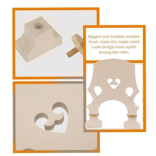 Dubbele basbrug, verstelbare koperen schroef, esdoorn hout, verbeterde prestaties (3/4) 3