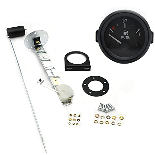 Brandstofmeter 2inch 52mm Universele auto brandstofmeter met LED digitale brandstofsensor E-1/2-F Range Pointer 12V voor SUV-boot