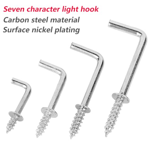 20mm L Haak Schroeven, Kleine Schroefhaken, Threaded Wall Hook, Rechterhoek, Plafondhaken voor Hangende Plant Decoraties, 20 stuks 5