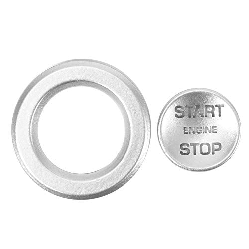 Auto Startknop Cover ilver ABS Startknop Ring Geschikt voor EVOQUE 2020/Sport 2020/Discovery 5 2020 5